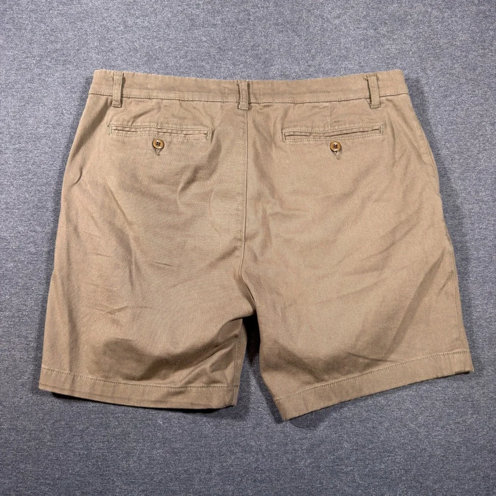 Ash & Erie Chino Shorts Mens 36 Brown Stretch Cotton Casual Everyday Preppy